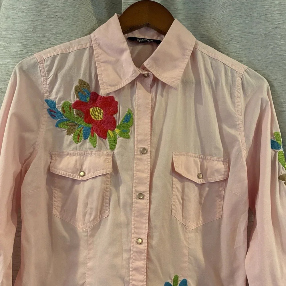 Vintage Krazy Kat Embroidered Button Up Size Small - Picture 3 of 5